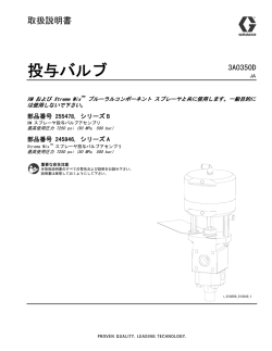 3A0350D, Dosing Valve, Instructions-Parts, Japanese