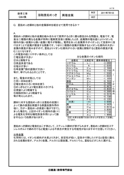 溶融亜鉛めっき 異種金属