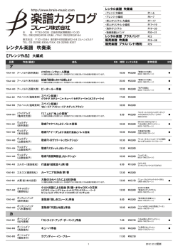 レンタル楽譜 吹奏楽