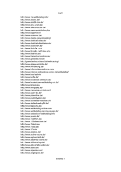 List1 Str&aacute;nka 1 http://www.1a-webkatalog.info/ http://www.abolor.de