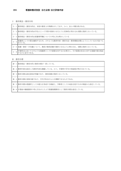 資料 看護師養成施設 自己点検・自己評価内容