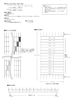 横糸の配色 縦糸の配色 織り上がり配色図