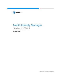 NetIQ Identity Managerセットアップガイド