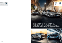 THE BMW i3 AND BMW i8. ORIGINAL BMW i ACCESSORIES.