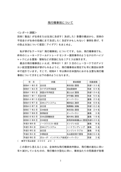 飛行機事故について - So-net