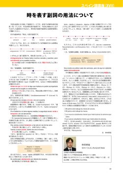 時を表す副詞の用法について