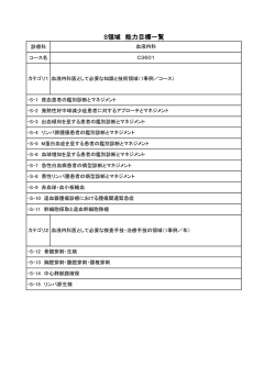血液内科 3年能力目標1608