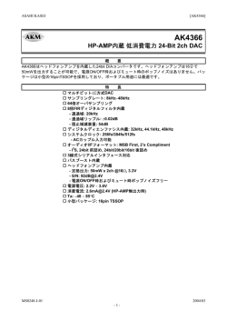 AK4366 Japanese Datasheet