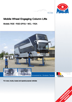 Mobile Wheel Engaging Column Lifts
