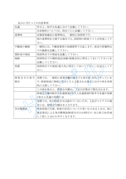 記入に当たっての注意事項 名義 申立人・相手方名義に分けて記載して