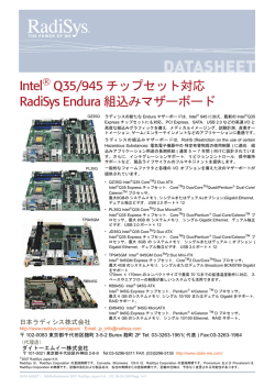 Intel Q35/945 チップセット対応 RadiSys Endura 組込みマザーボード