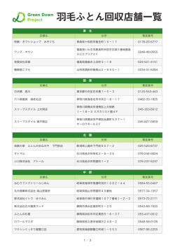 お近くの羽毛ふとん回収店舗を探す