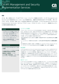 PDFをダウンロードする - CA Technologies