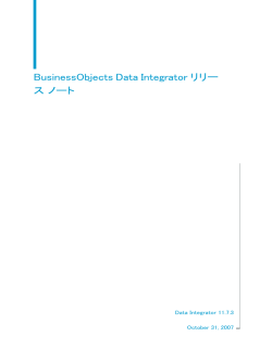 BusinessObjects Data Integrator リリース ノート