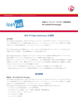 BIG-IP Edge Gatewayとの連携 製品概要