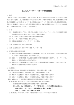 SAJ スノーボードコーチ制度概要