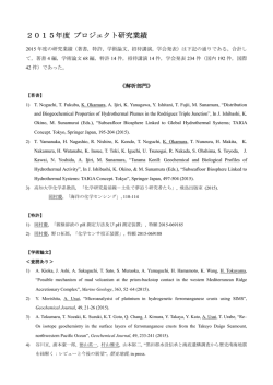 2015年 業績（PDFファイル/29P）