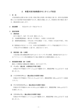 2．有害大気汚染物質のモニタリング状況