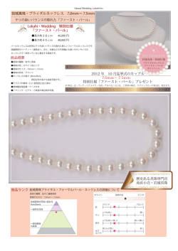 Lokahi・Wedding 特別仕様 「ファースト・パール」 商品概要 Lokahi