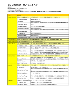SD Checker PRO マニュアル