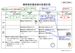 糖尿病栄養指導の診療計画