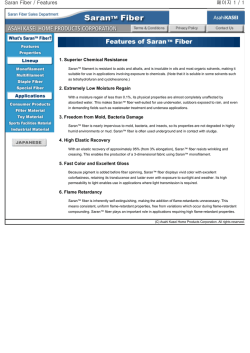 페이지 1 / 1 Saran Fiber / Features