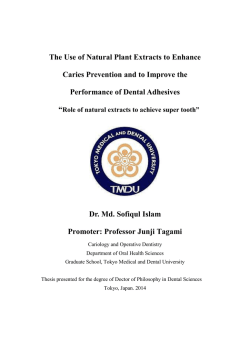 The Use of Natural Plant Extracts to Enhance Caries Prevention and