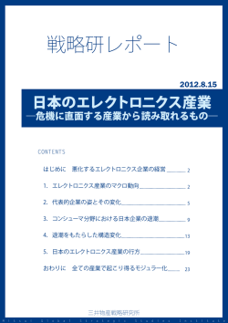 日本のエレクトロニクス産業－危機に直面する産業から読み取れるもの