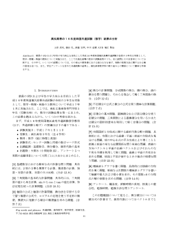 高松高専のー 6年度四国共通試験 (数学) 結果の分析