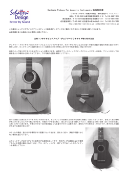 Handmade Pickups For Acoustic Instruments 取扱説明書