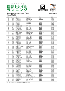 19km男子総合 - 国頭トレイルランニング