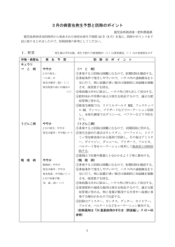 3月の病害虫発生予想と防除のポイント