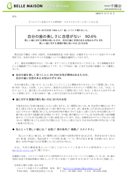 自分の歯の美しさに自信がない 90.6%