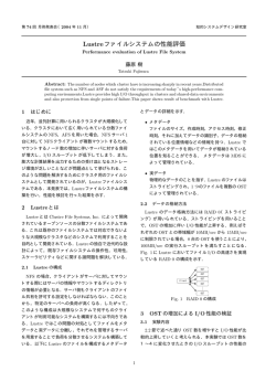 Lustreファイルシステムの性能評価