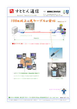 100m以上は光ケーブルが安心 社内ネットワーク 100m以上 LAN