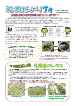 給食便りを掲載しました。