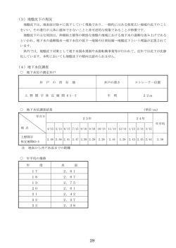 （3）地盤沈下の現況 （4）地下水位調査