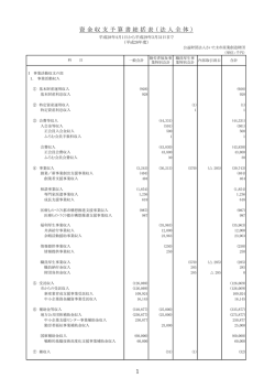 資 金 収 支 予 算 書 総 括 表 （ 法 人 全 体 ） 1
