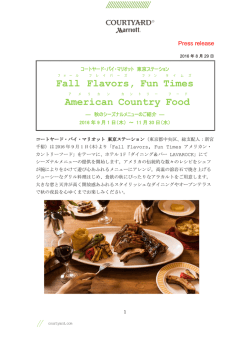 Fall Flavors , Fun Times American Country Food