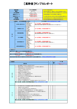 【高粋舎】サンプルレポート