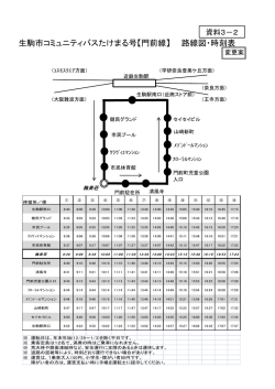 生駒市コミュニティバスたけまる号【門前線】 路線図・時刻表