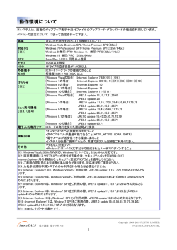 動作環境について（PDF）