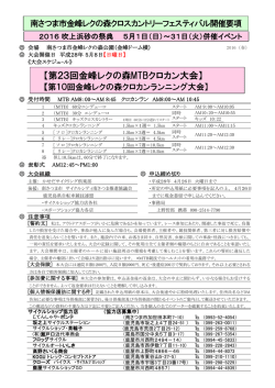 第23回金峰レクの森MTBクロカン大会