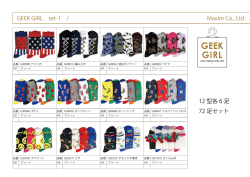 GEEK GIRL set-1 / Maxim Co., Ltd. 12 型各 6 足 72 足セット