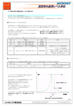 測定時の基準レベル単位