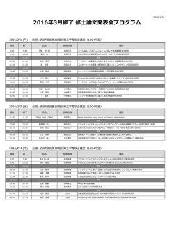 発表会プログラム