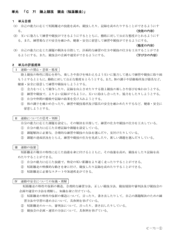 単元 「C ｱ1 陸上競技 競走（短距離走 」 ）