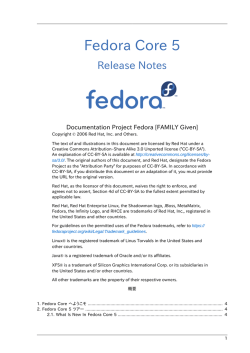 Release Notes - Fedora Documentation