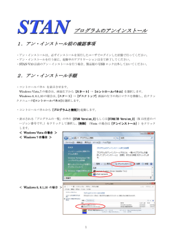 アンインストールについて：PDF