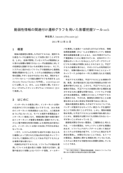 脆弱性情報の関連付け遷移グラフを用いた影響把握ツールssch